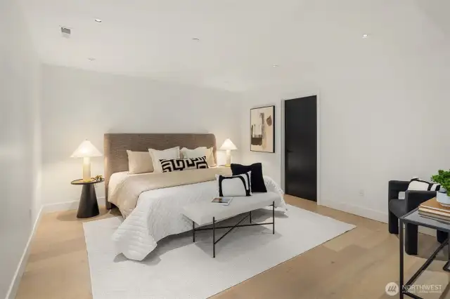 Bedroom on Lower Level with Private Entrance for Multigenerational Living or Au Pair