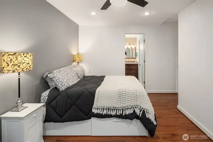 One of two primary bed ensuites