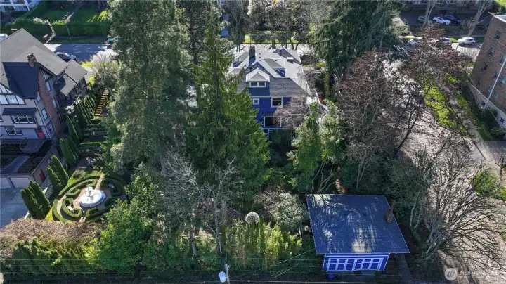 Garage and DADU in right hand corner