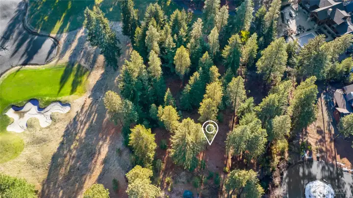 Aerial view of homesite