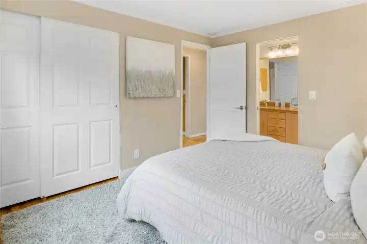 Pocket door from primary to bathroom