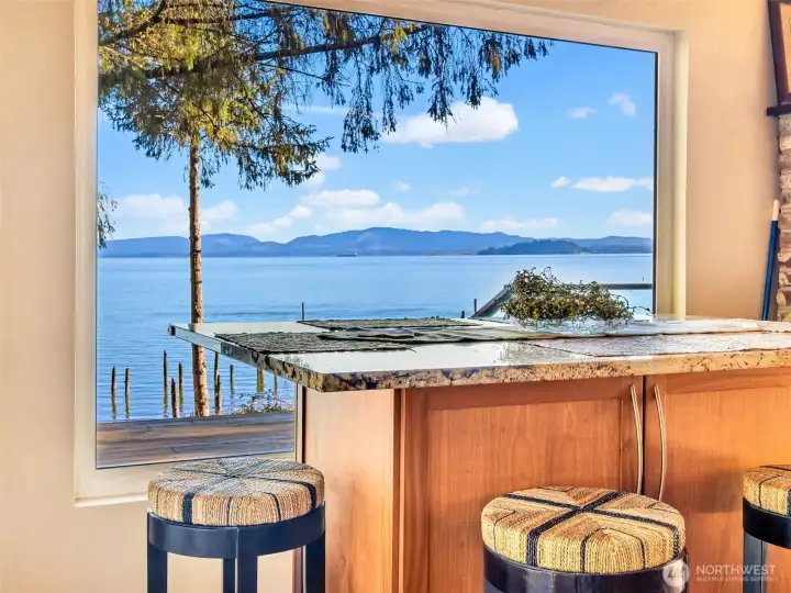 This island is on wheels and can be placed anywhere