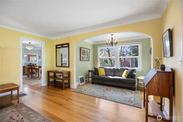 cozy sitting nook off living room