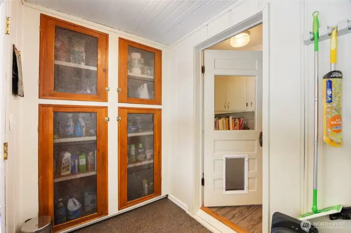 main level laundry has original built in storage