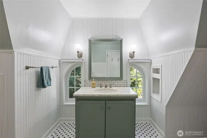 wonderful details in this fully updated bath