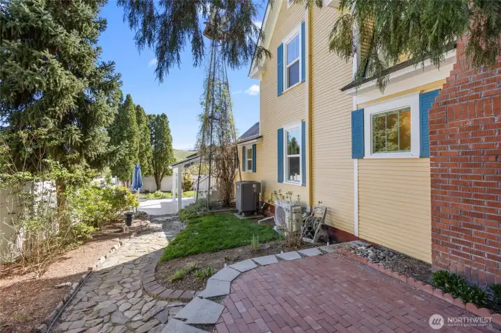 side patio + windmill