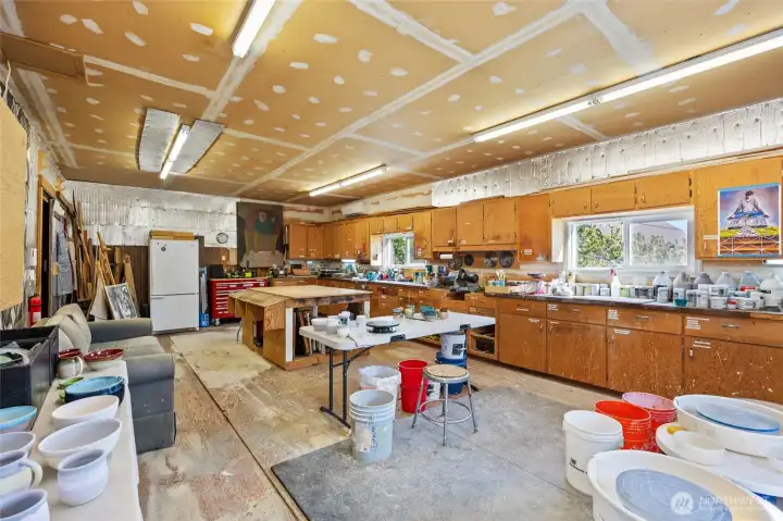 Workshop, art studio, gym? In the red structure behind garage