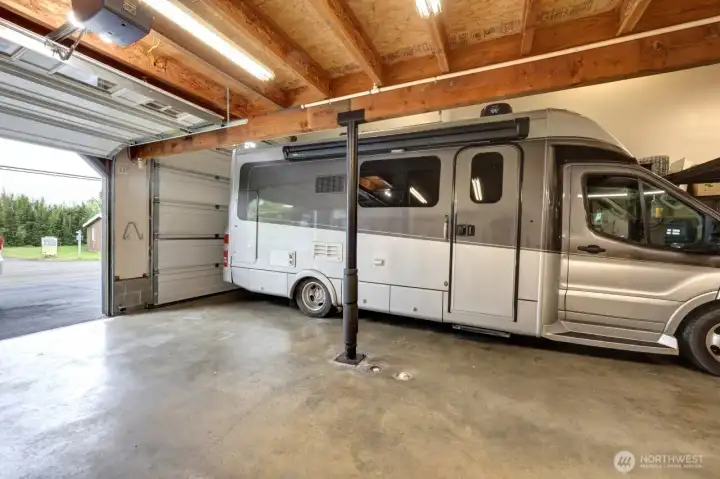 Garage bay 2 and RV in the background