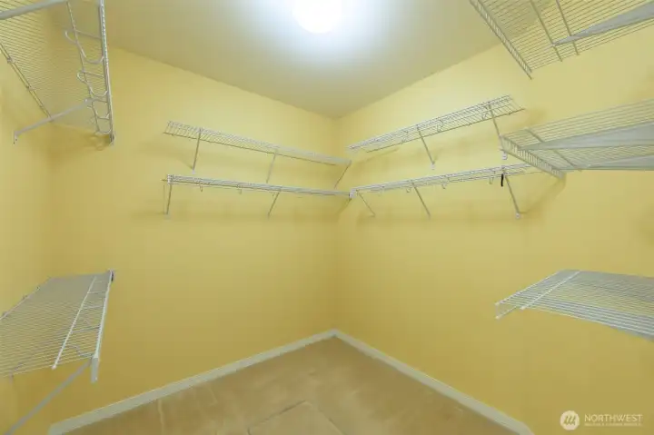 Large walk-in closet off primary bedroom