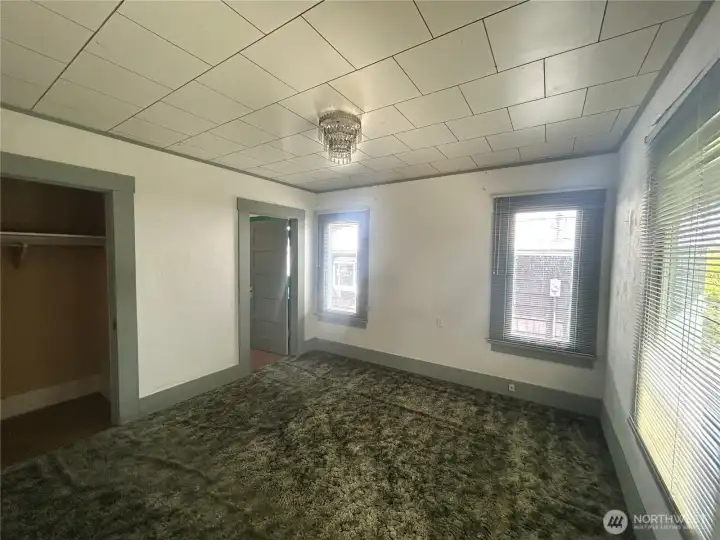 Primary bedroom with large windows throughout!