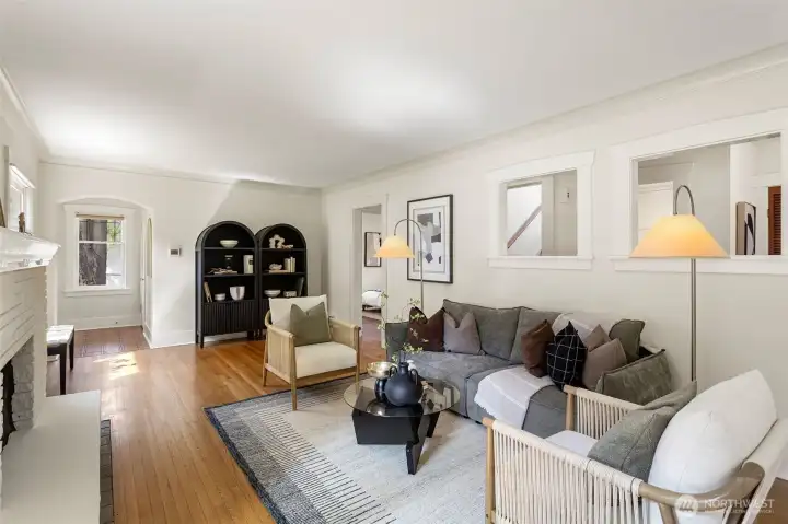 Don't miss the period details like crown molding and special detail over every doorway.