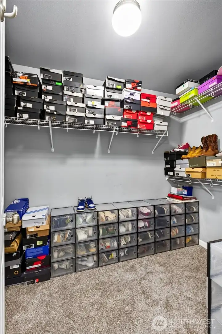 Large walk in closet. Large walk in closet.