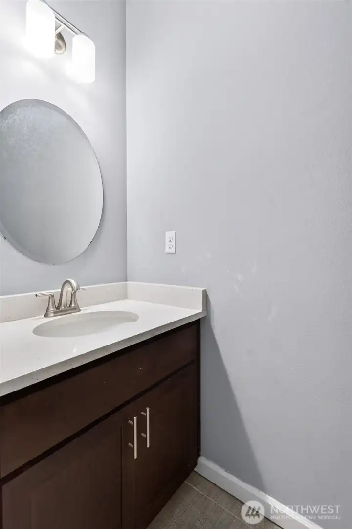 Updated hall bath on main floor. Updated hall bath on main floor.