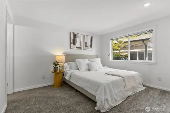 Primary bedroom has great light and a private ensuite bath Primary bedroom has great light and a private ensuite bath