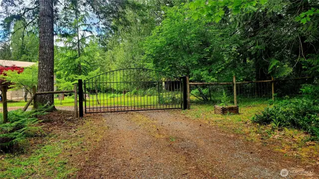 Driveway up to the front gate