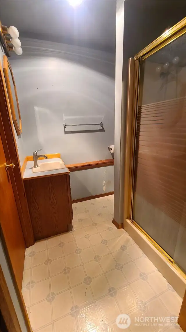 Lower level 3/4 bath off of utility room and bonus room