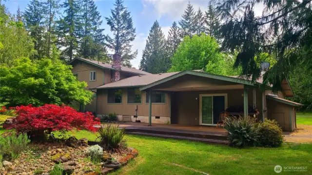 Rear of house and its covered deck