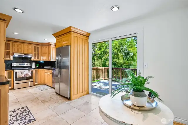 Alternate View of the Kitchen Looking to the Upper Level Patio~
