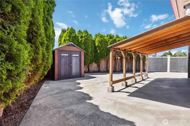 Backyard boat cover/RV parking