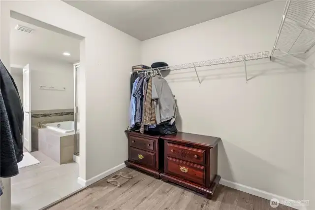 Big walk in closet in Primary!