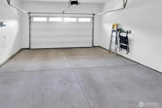 Roomy 2-car garage.