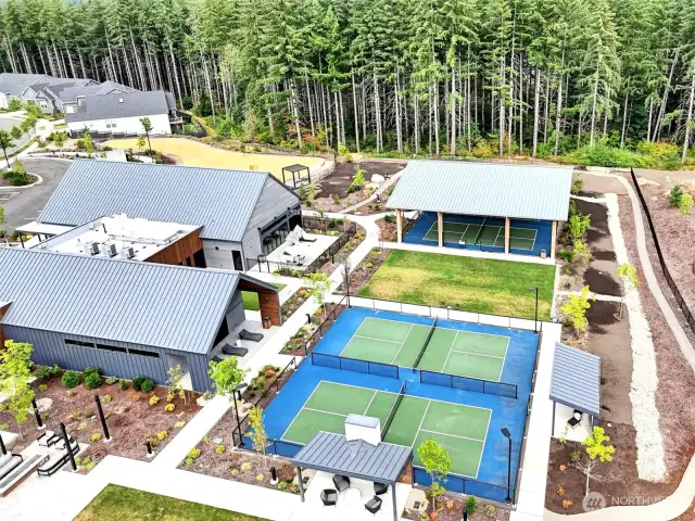 Mt. Rainier views set the stage for pickleball, bocce, and fun!
