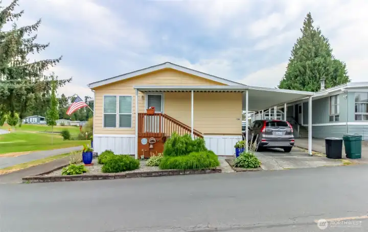 Front view of the home