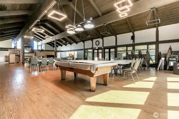 Pool table & common space