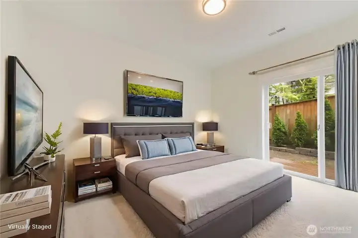 Bedroom #1. Lower Level. Virtually staged