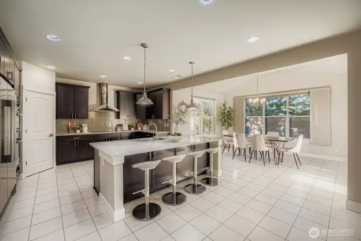 Modern kitchen with a spacious island.