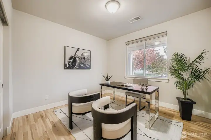 First floor bedroom, utilized as an office space.