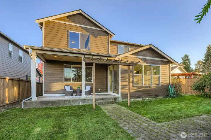 View from the patio toward the house.