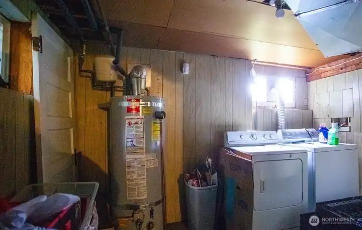 lower floor laundry area