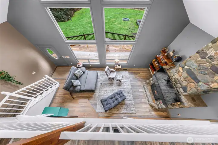 The Loft is open above the Great Room