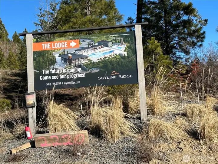 The Lodge sign...this is what they are building right now!