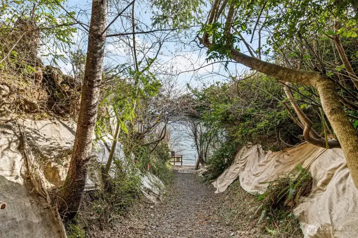 Trail to community beach