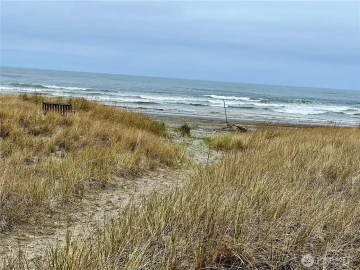 View of the ocean from end of path directly from property