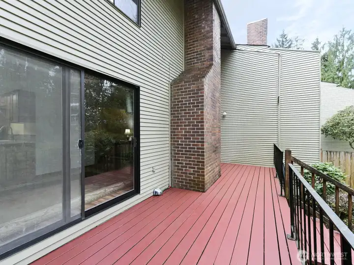 Back deck from slider door. So much to enjoy.