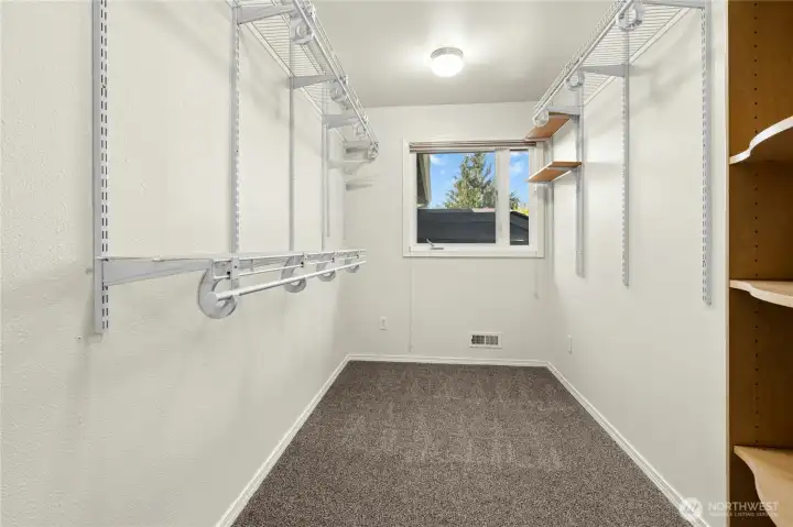 Second part of Huge Walk in closet in the Primary with window