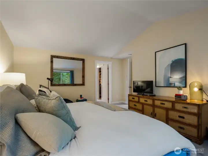 The beautiful bathroom and walk-in closet complete the primary suite.