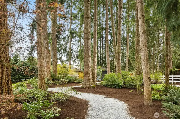 Wander through park-like grounds with crushed granite paths
