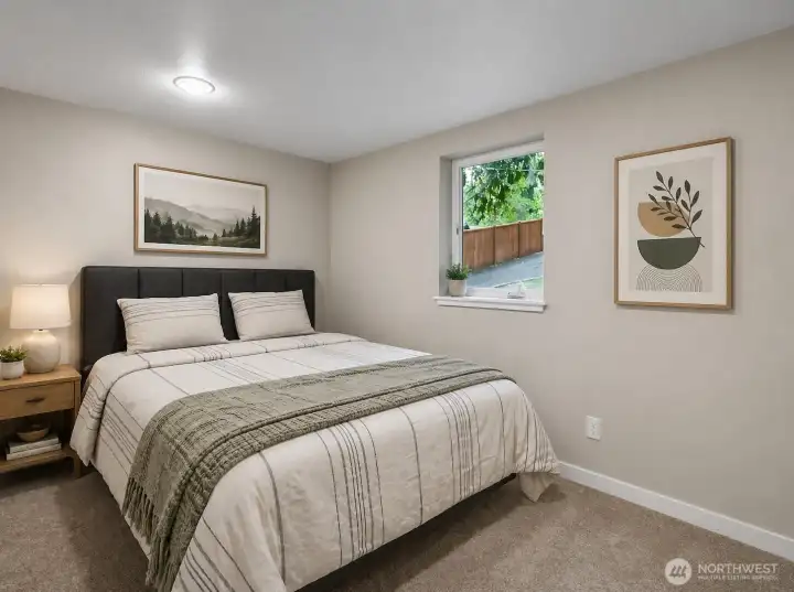 Bedroom #1.  Partial virtual staging.