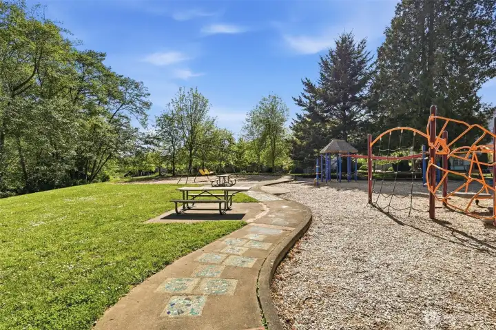 Playground and trails at Licton Springs Park.