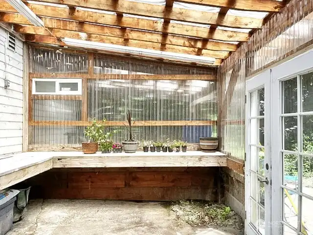 Inside of the green house.