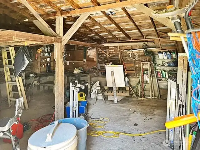 Inside of the garage.