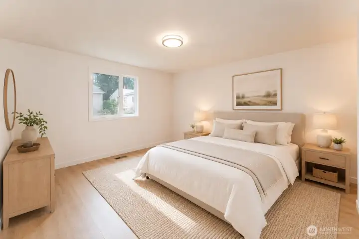 Virtual staging bedroom