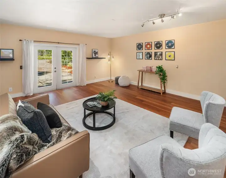 Garage converted into extra living space/ art studio, or band room. Garage converted into extra living space/ art studio, or band room.