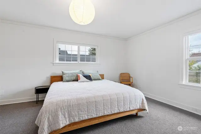 This oversized bedroom on the main also hosts a large walk in closet.