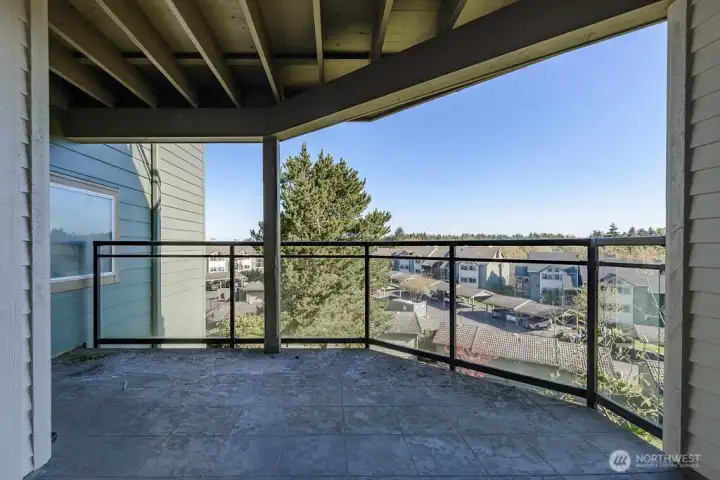 Large deck off the living room with territorial views.