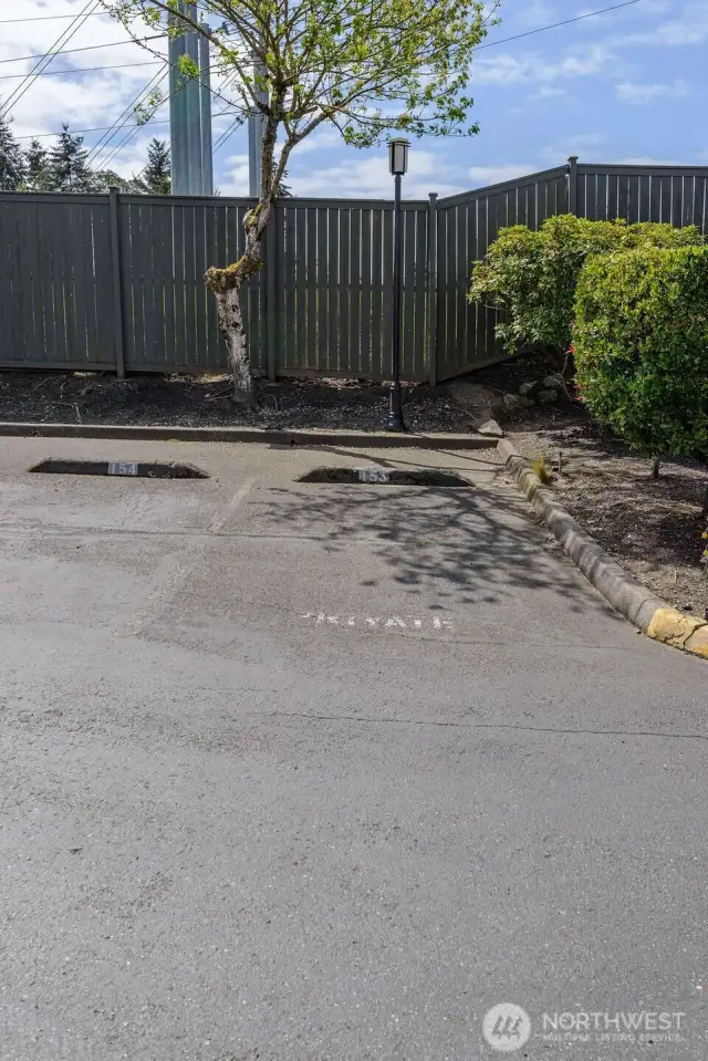 Designated parking space, #158